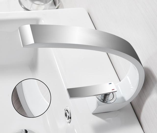 Modern Crane Design Single Handle Basin Faucet - Nordic Side - 12-11, bathroom, bathroom-collection, bathroom-faucet, fab-faucets, faucet, feed-cl0-over-80-dollars, kitchen, kitchen-faucet, m