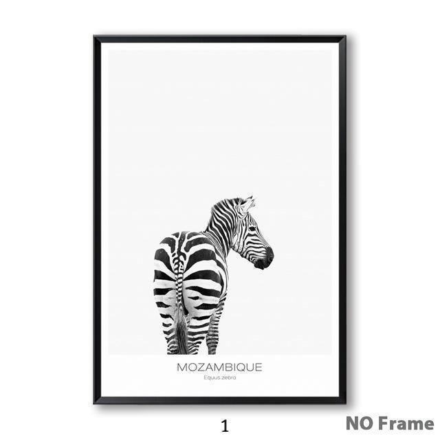 B & W Zebra Wall Art - Nordic Side - 