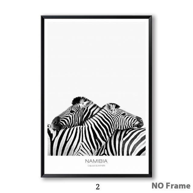 B & W Zebra Wall Art - Nordic Side - 