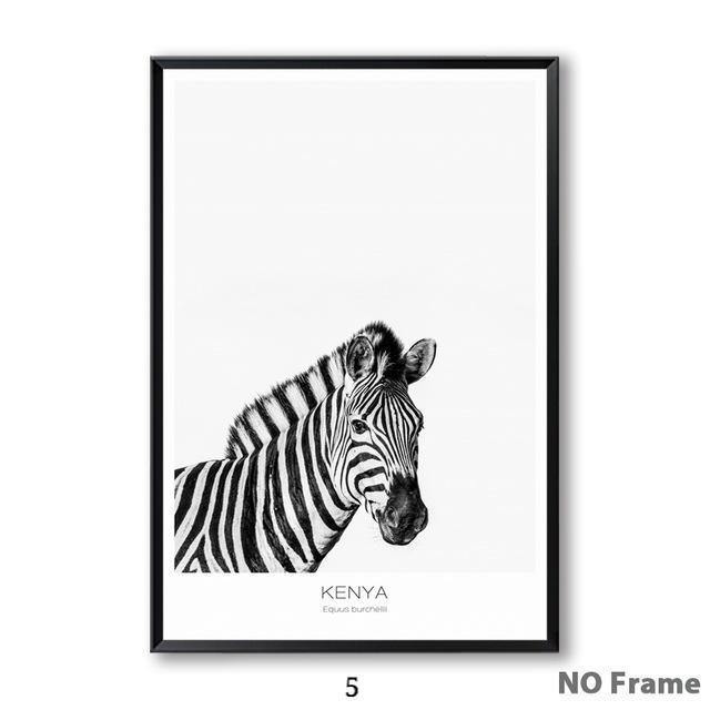 B & W Zebra Wall Art - Nordic Side - 