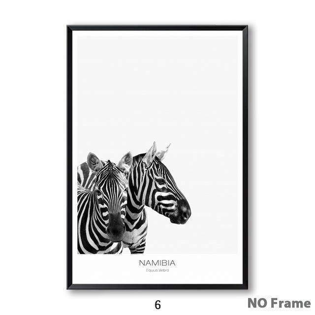 B & W Zebra Wall Art - Nordic Side - 