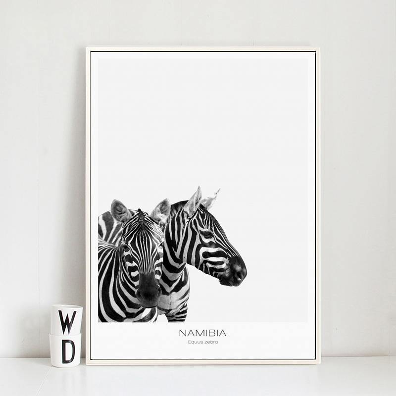 B & W Zebra Wall Art - Nordic Side - 