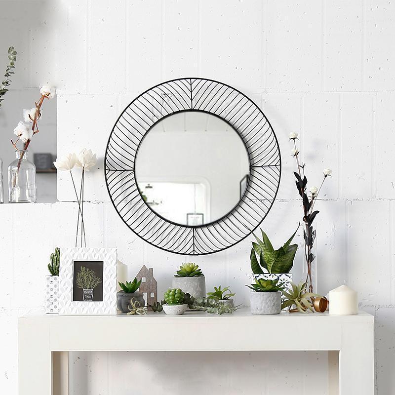 Nicolina - Round Iron Frame Mirror - Nordic Side - 07-08, bathroom-collection, feed-cl0-over-80-dollars
