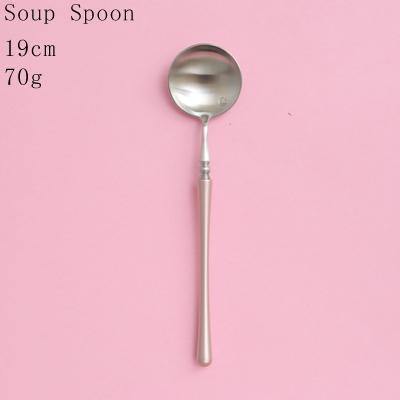 1 Pc Pink & Silver Cutlery - Nordic Side - 