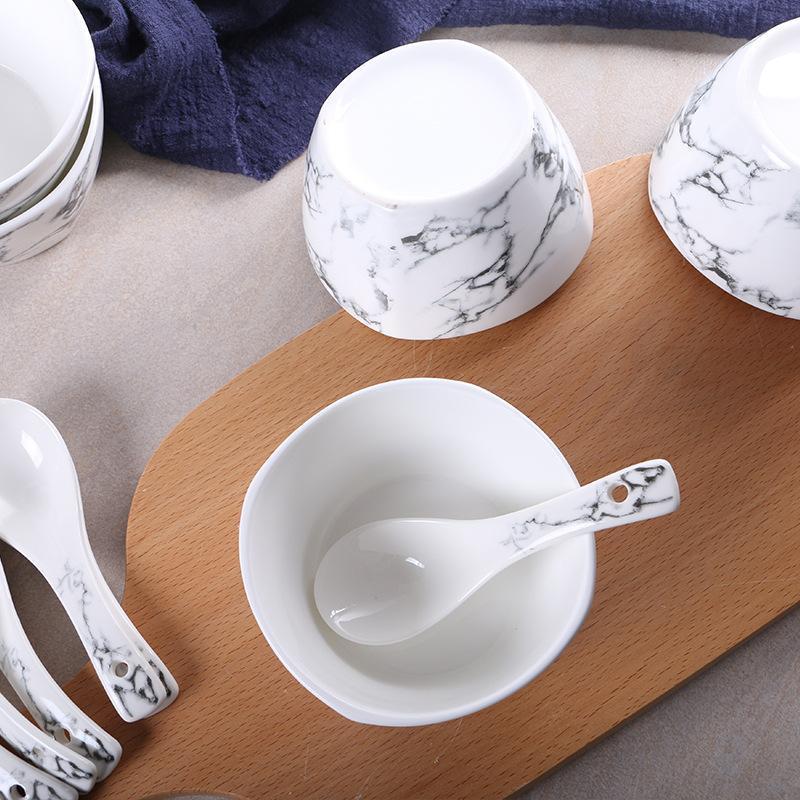 Marble Bowl & Spoon - Nordic Side - 