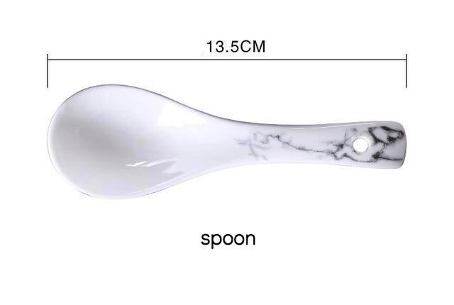 Marble Bowl & Spoon - Nordic Side - 