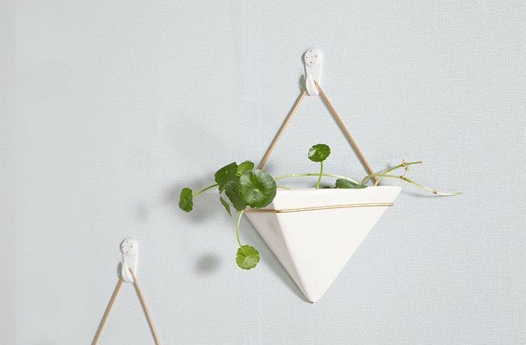 Hexagonal Ceramic Vase for Wall - Nordic Side - 