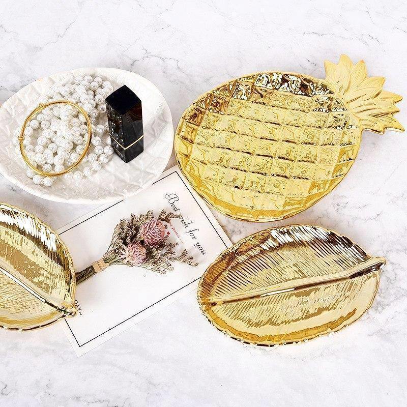 Antique Gold Leaf Tray Organiser - Nordic Side - 