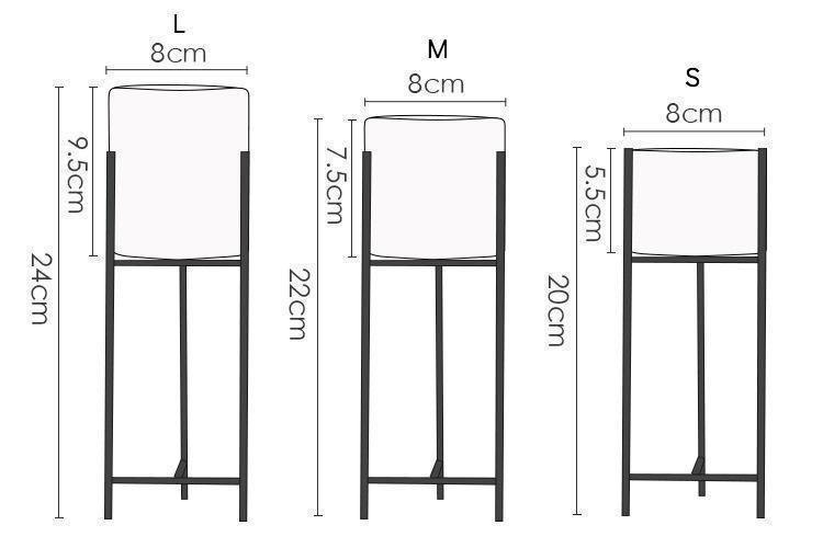 Iron Ceramic Tabletop Vase - Nordic Side - 