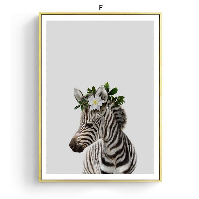 Animal Friends With Floral Hat - Nordic Side - 