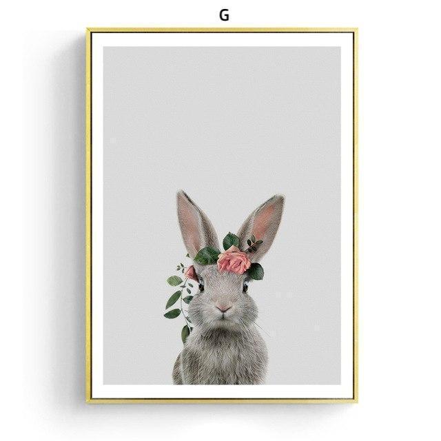 Animal Friends With Floral Hat - Nordic Side - 