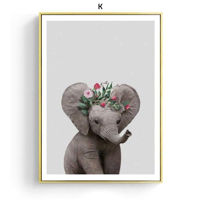 Animal Friends With Floral Hat - Nordic Side - 