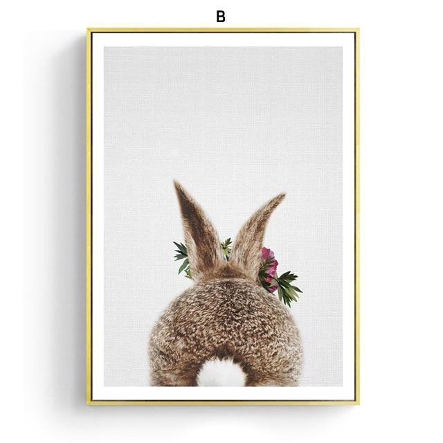 Rabbit With Floral Hat - Nordic Side - 