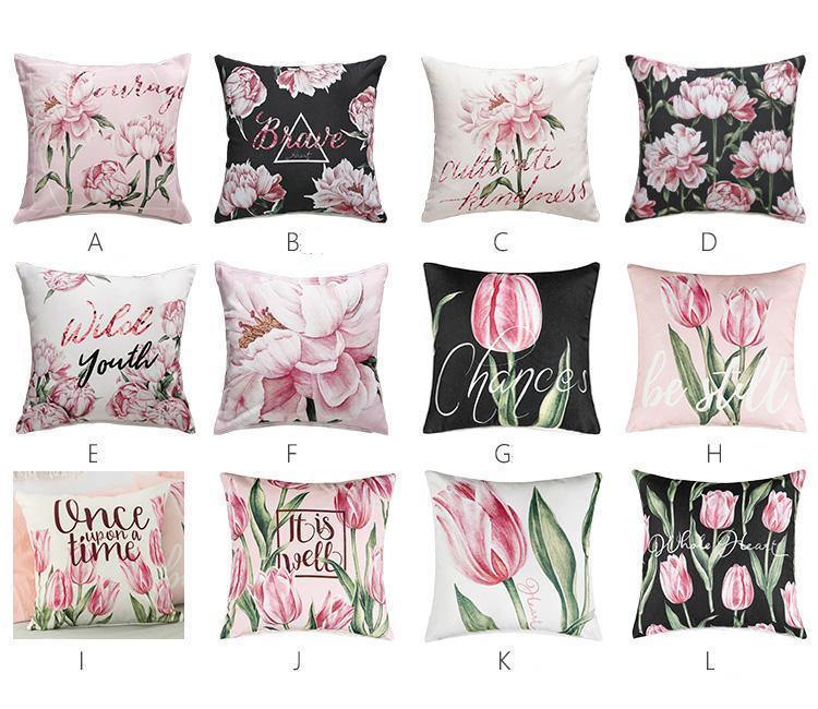 Pink Tulip Cushions - Nordic Side - 
