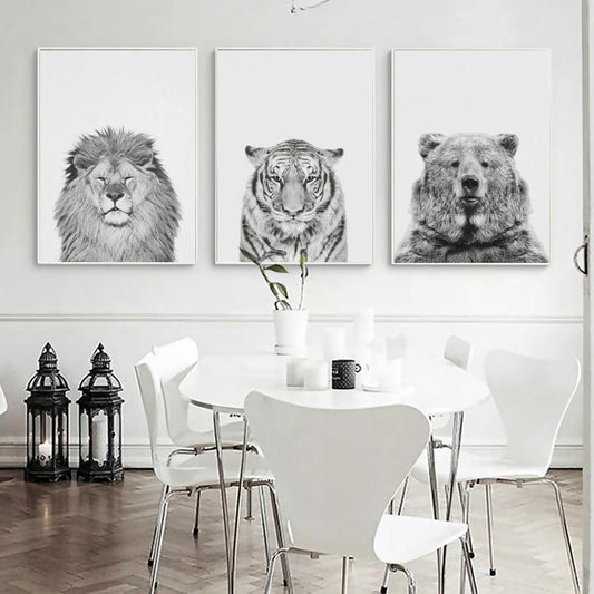 Black & White Wild Animal - Nordic Side - 