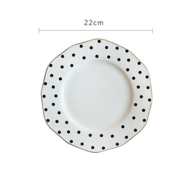Dot & Stripe Antique Plate - Nordic Side - 