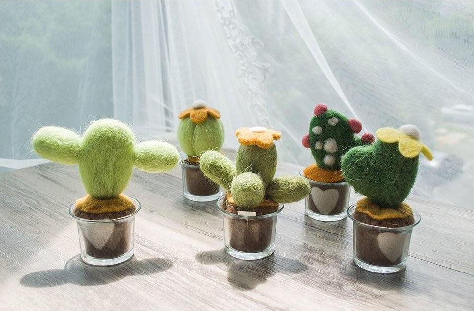 Felted Cactus Miniature - Nordic Side - 