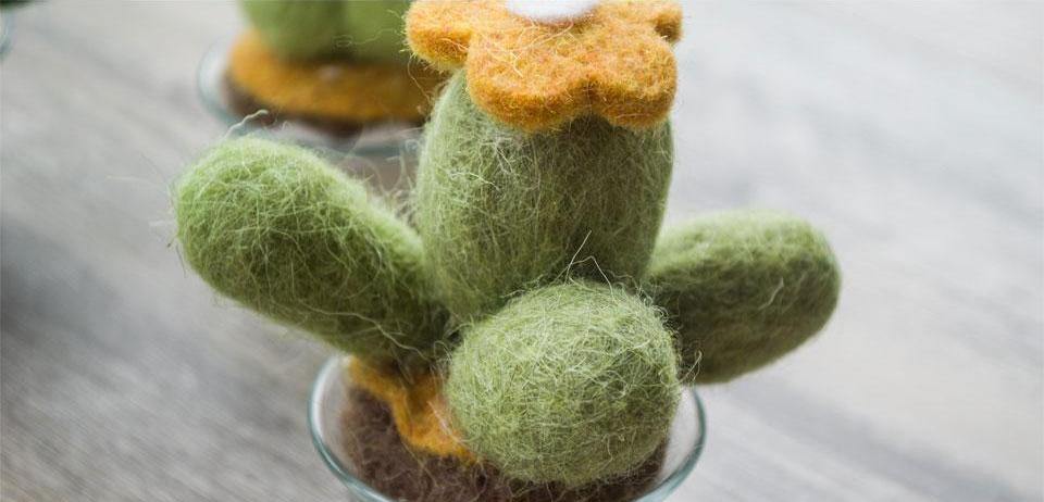 Felted Cactus Miniature - Nordic Side - 