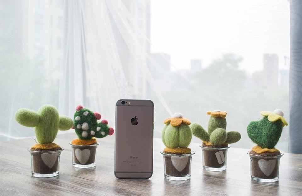 Felted Cactus Miniature - Nordic Side - 