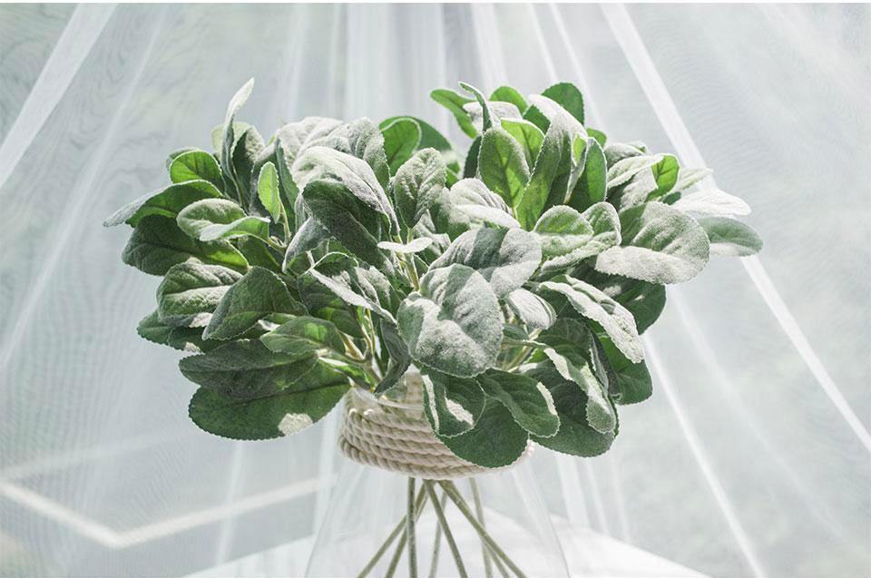 Flocked Lamb Ear Leaf - Nordic Side - 