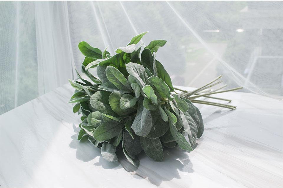 Flocked Lamb Ear Leaf - Nordic Side - 