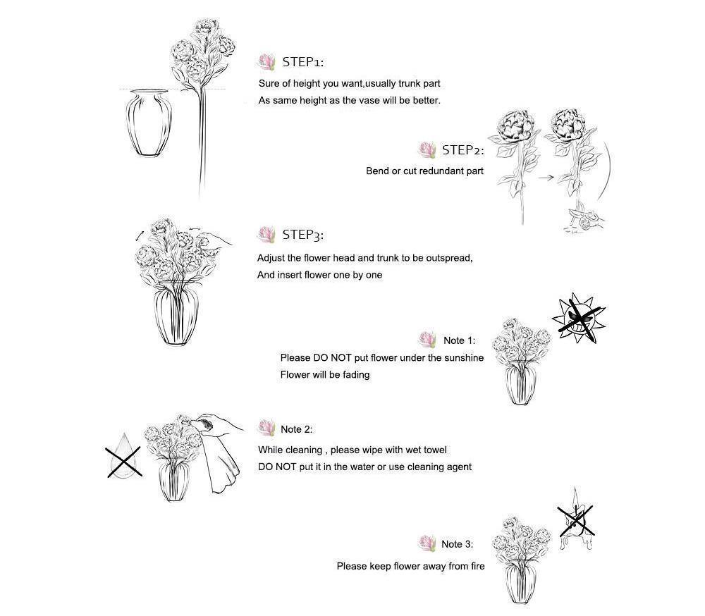 Artificial West Peony - Nordic Side - 