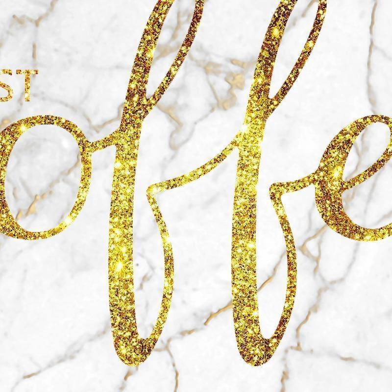 Marble with Gold Letter Wall Art - Nordic Side - 