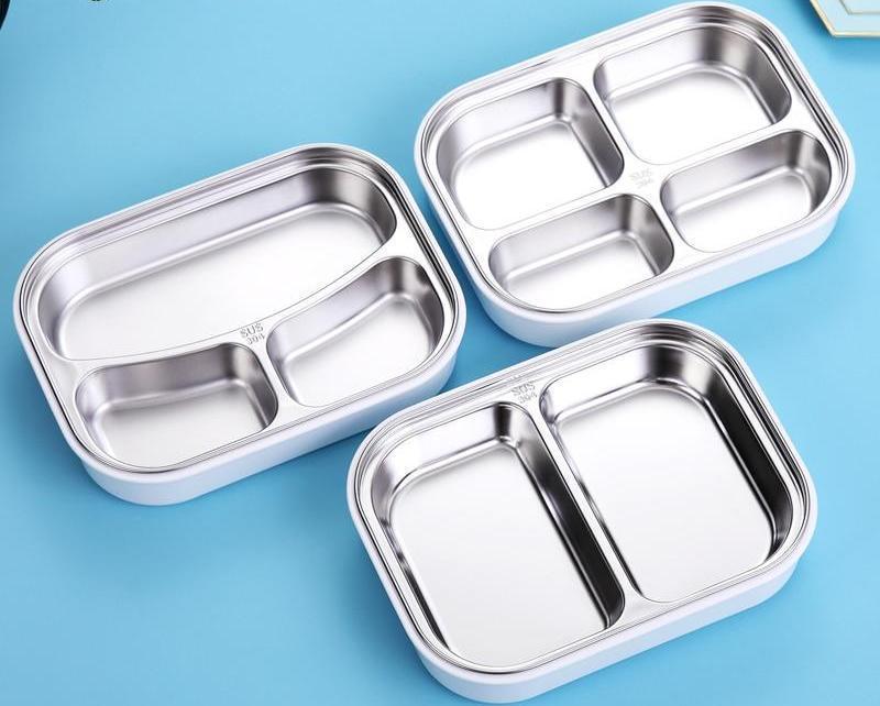 Stainless Steel Multi-Compartment Leak Proof Lunch Box - Nordic Side - 11-24