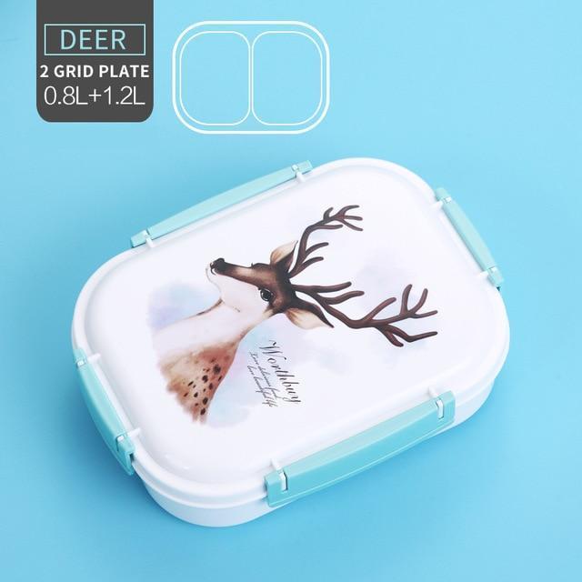 Stainless Steel Multi-Compartment Leak Proof Lunch Box - Nordic Side - 11-24