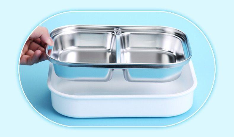 Stainless Steel Multi-Compartment Leak Proof Lunch Box - Nordic Side - 11-24
