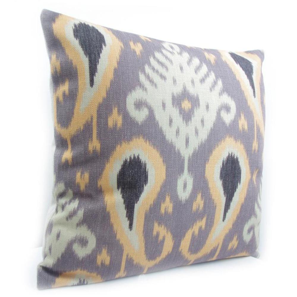 Digital Print Purple Ikat Pattern Cushion Cover - Nordic Side - 