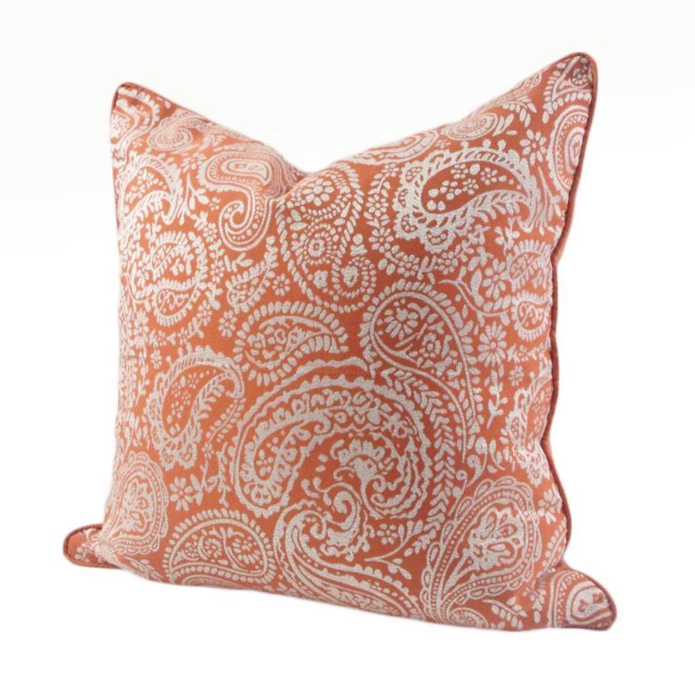 Classic Patterned Tangerine Cushion Cover - Nordic Side - 