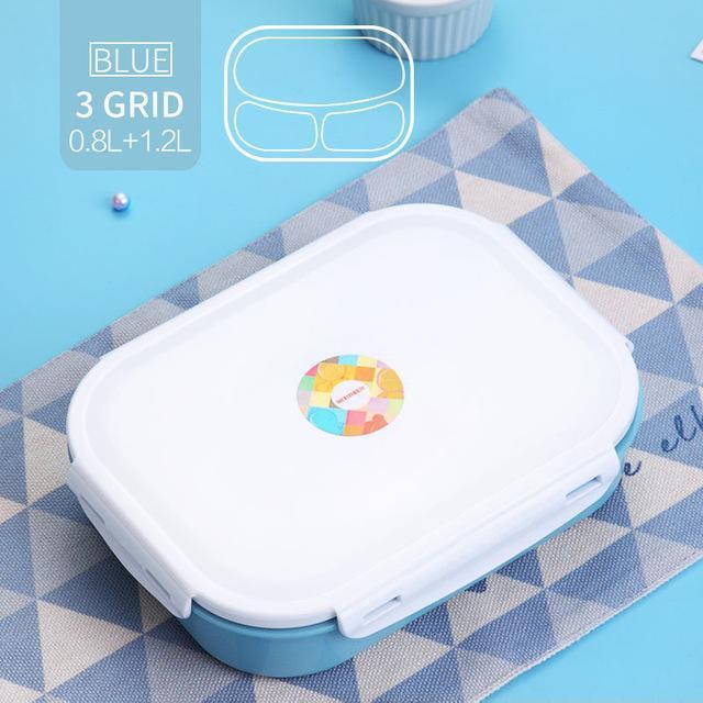 Stainless Steel Multi-Compartment Leak Proof Lunch Box - Nordic Side - 11-24