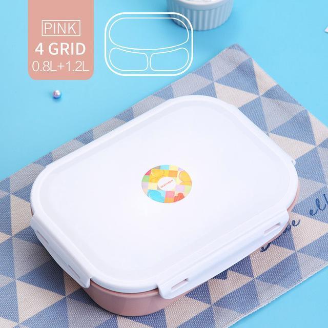 Stainless Steel Multi-Compartment Leak Proof Lunch Box - Nordic Side - 11-24