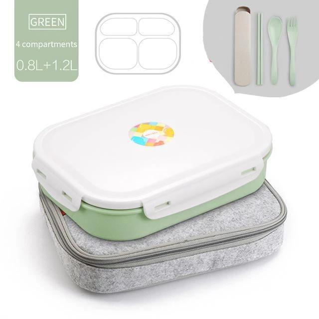 Stainless Steel Multi-Compartment Leak Proof Lunch Box - Nordic Side - 11-24