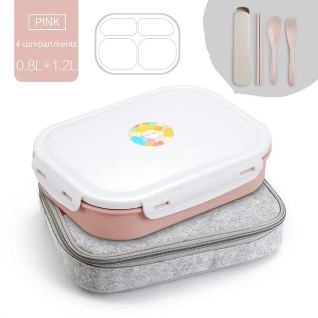 Stainless Steel Multi-Compartment Leak Proof Lunch Box - Nordic Side - 11-24