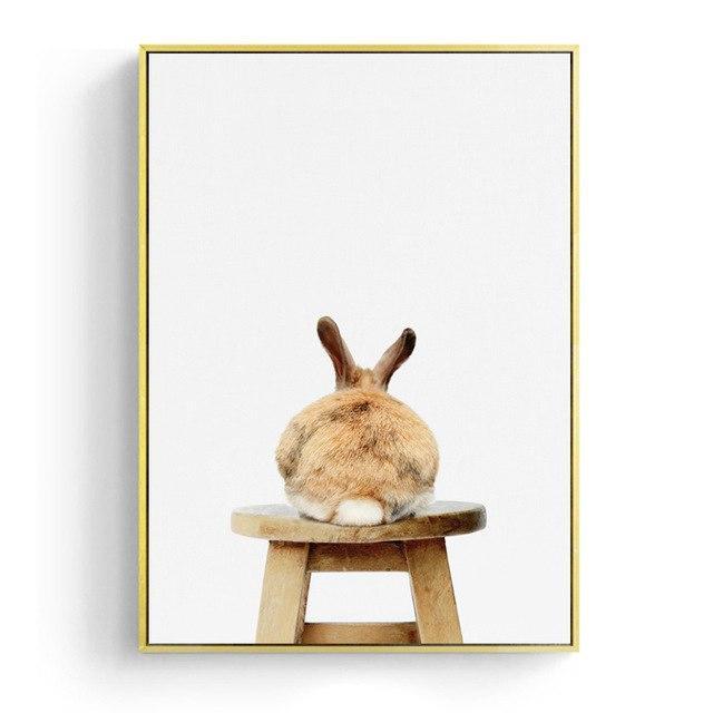 Rabbit On Stool - Nordic Side - 