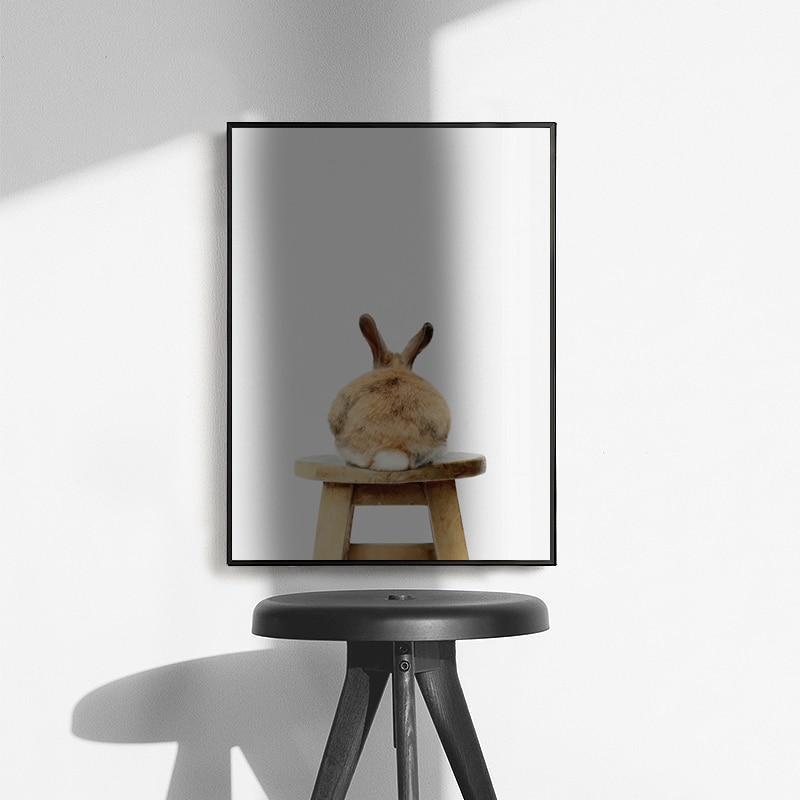 Rabbit On Stool - Nordic Side - 