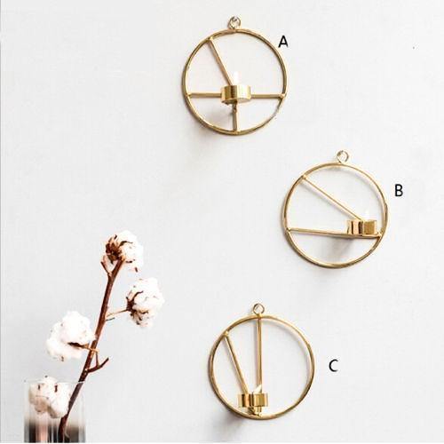Circle and Line Wall Candleholder - Nordic Side - 