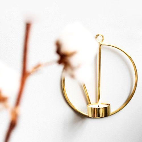 Circle and Line Wall Candleholder - Nordic Side - 