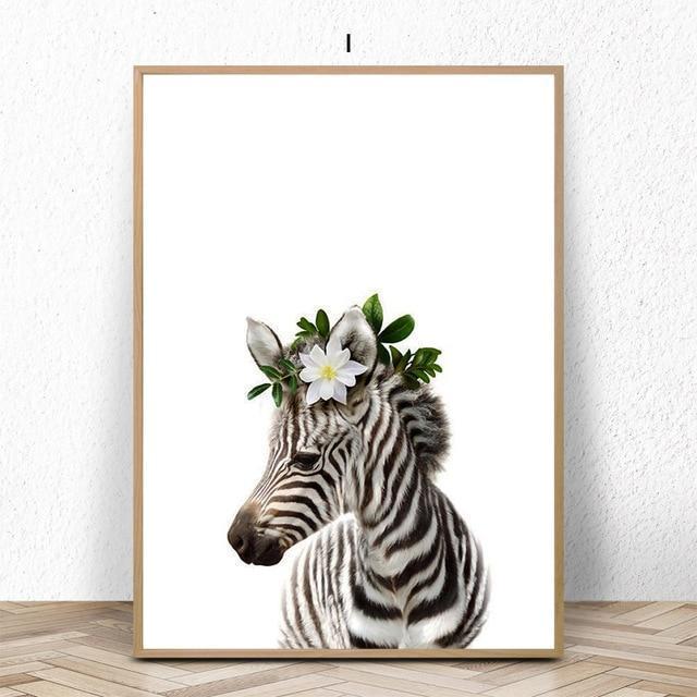 Baby Animals With Floral Hat - Nordic Side - 