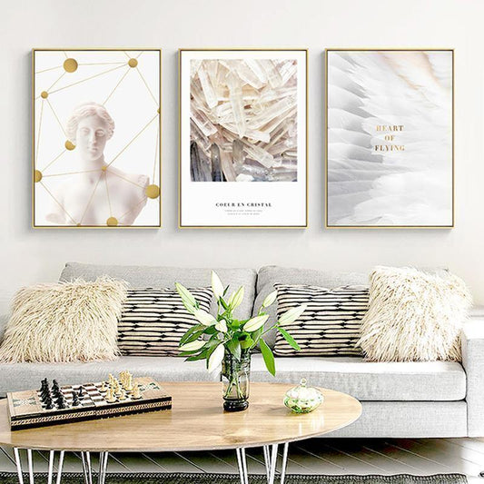 Romantic Feather Wall Art - Nordic Side - 