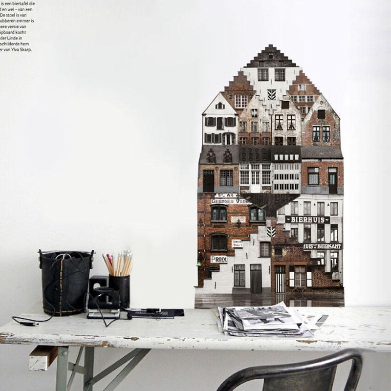 Illustration of House Wall Sticker - Nordic Side - 