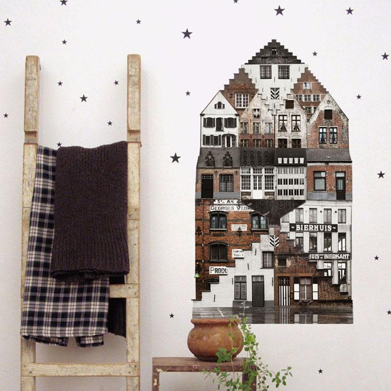 Illustration of House Wall Sticker - Nordic Side - 