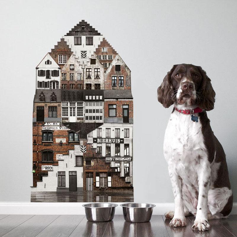 Illustration of House Wall Sticker - Nordic Side - 