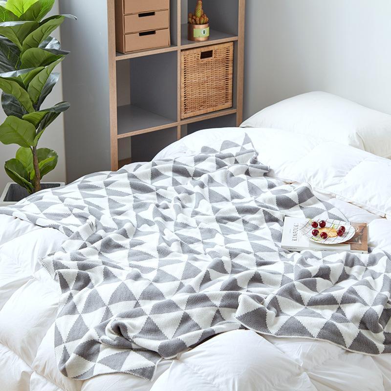 Lexus - Geometric Cotton Knitted Throw Rug - Nordic Side - 01-07, feed-cl0-over-80-dollars