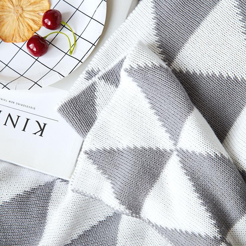 Lexus - Geometric Cotton Knitted Throw Rug - Nordic Side - 01-07, feed-cl0-over-80-dollars