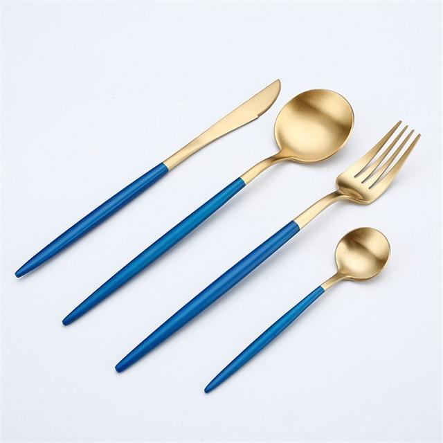 Metal Cutlery (4Pieces Set, 13 Colors) - Nordic Side - 