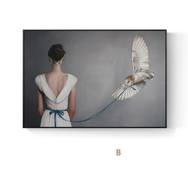 Women with Bird - Nordic Side - 