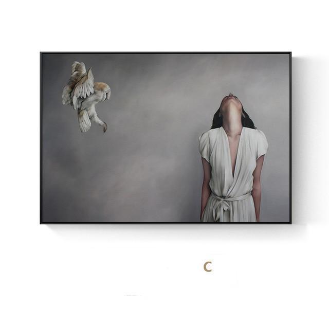 Women with Bird - Nordic Side - 